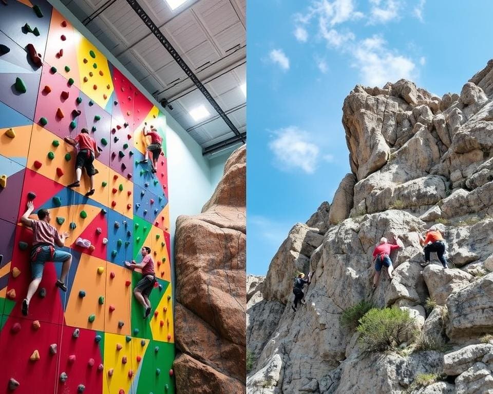 Unterschiede Klettern indoor und outdoor