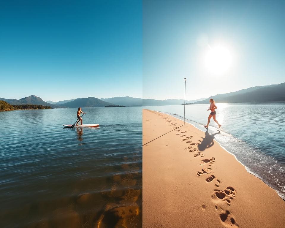 Vergleich Stand Up Paddle und Joggen