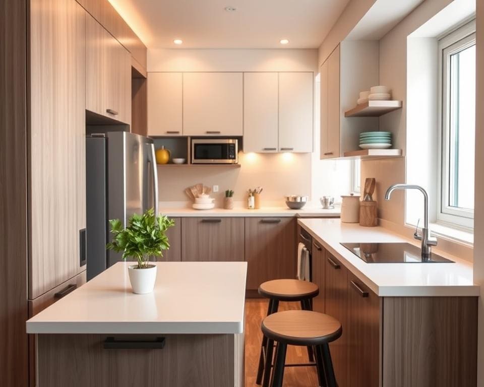 Was hilft bei schmalen Küchen?