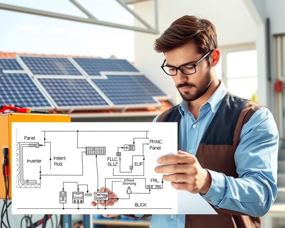 Wie erklärt ein PV Anlage Schaltplan die elektrische Verschaltung?