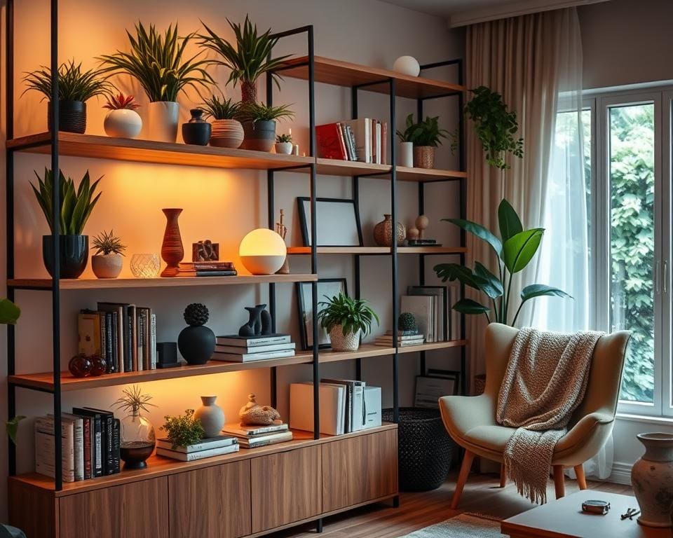 Wie integriert man Regale dekorativ?