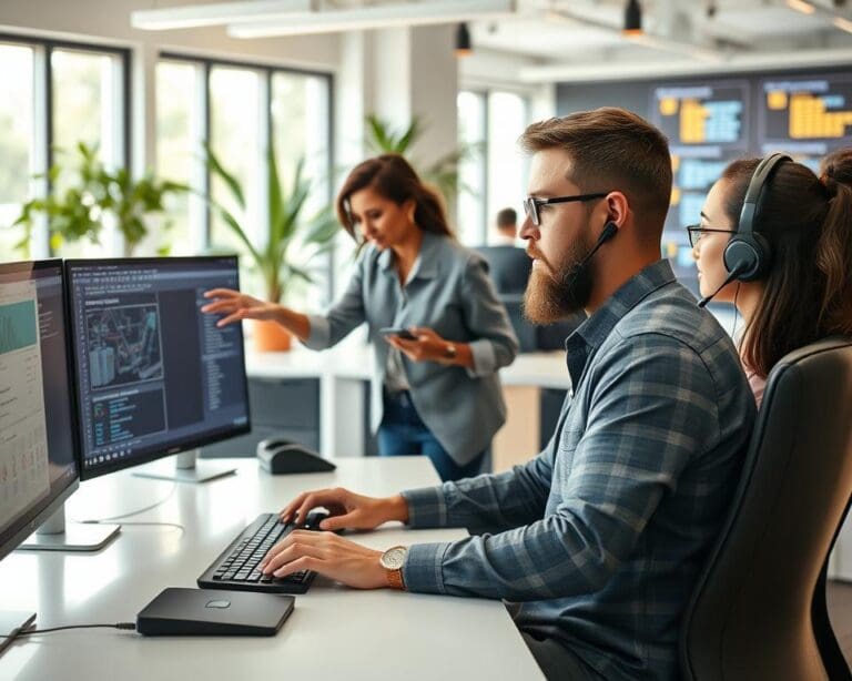 Wie unterstützt ein IT Support Service Mitarbeiter?