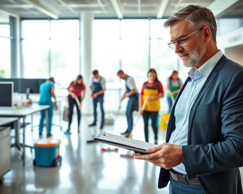 Wie unterstützt ein Objektleiter den Reinigungsbetrieb?