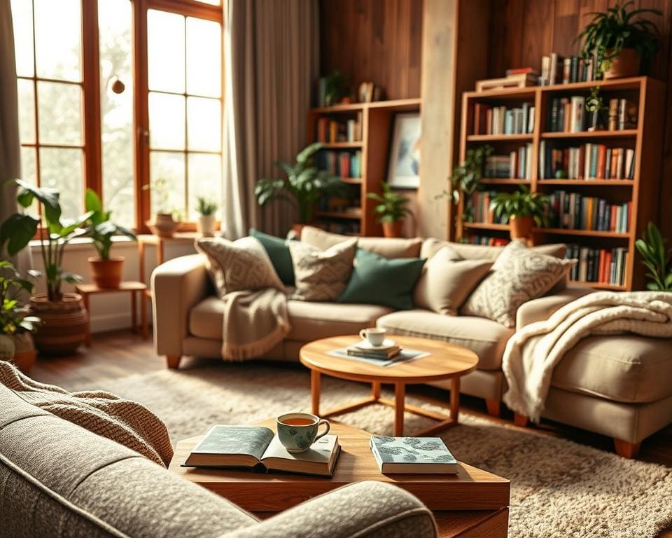Wie richtet man ein Wohnzimmer gemütlich ein?