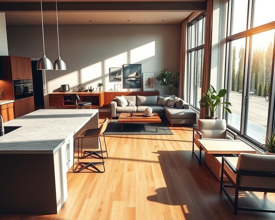 Wie richtet man eine offene Wohnküche richtig ein?