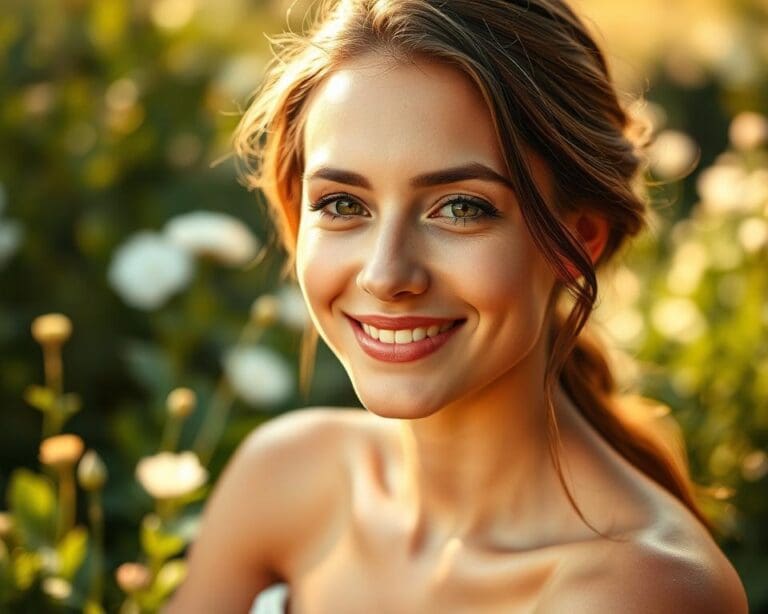 reine Haut ohne Produkte