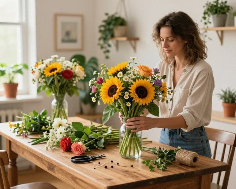 Blumen arrangieren